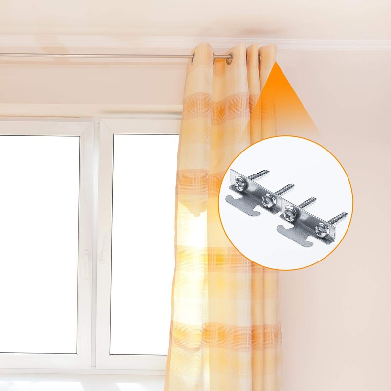 Funrous Curtain Rod Bracket Curtain Hooks Accessories Spreader Wall Bracket