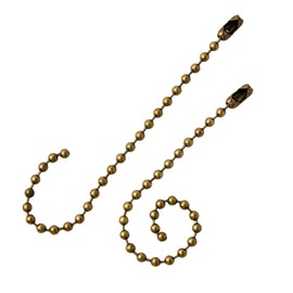 YeeBeny 192 Inch Fan Pull Chain Extension with 25 PCS Connectors, Metal Ceiling Fan Chain Connector, Stainless Steel Bead Chain(3.2mm Diameter, Bronze)