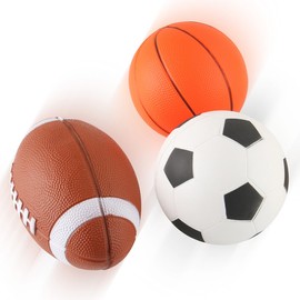 3 pcs/set Large Balls for Kids Rubber Sports Balls Basketball Football Rugby Toys for Outdoor and Indoor