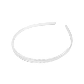2pcs Strong Clear Plastic Hairbands for Womens Girls Gripping Teeth Hair Band Transparent Alice Bands Hair Styling Headbands Width 1CM (Clear Colour)