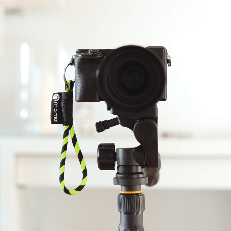 Mia Mai Tubular Lanyard (Yellow/Black, 15 cm), Key Ring Keyring