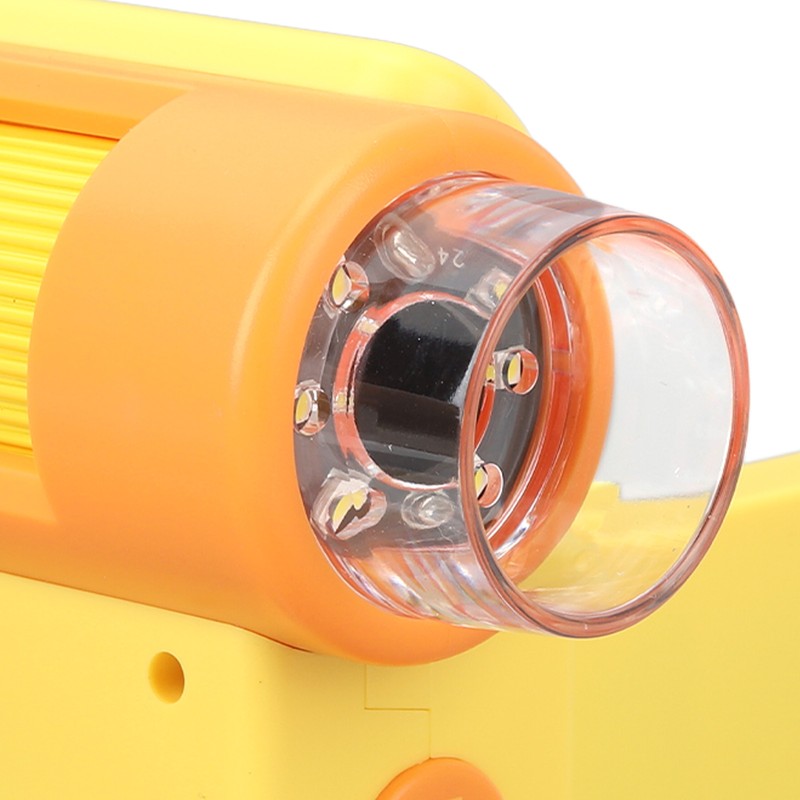 Kids Microscope Camera 2in Screen 1000X Magnification Adjustable LED 1080P