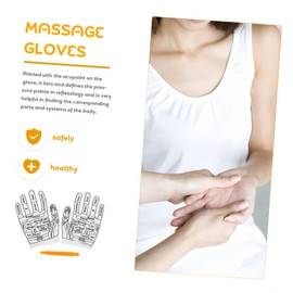 BIUDECO 1 Set Reflexology Massage Gloves Stick Multi Functional Hand Massage Tool for Fatigue Relief Portable Washable Design for Home Travel