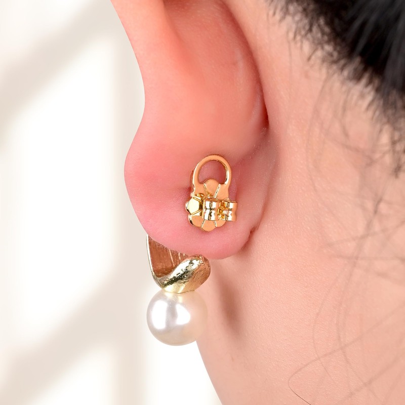 Earring Backs Replacements for Droopy Ears, Heavy Earrings Lifters, Locking