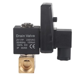 Automatic Electronic Timed Condensate Trap Drain Valve G1/2 DN15, Separate Condensate Valve for Automatic Water Separator Compressor (230 V)
