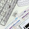 DERCHIA Book Clip 2-Piece Set Transparent Reading Book Clip for