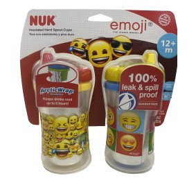 NUK 12+ Months Emoji Hard Spout 9 Ounce  2 Sippy Cups