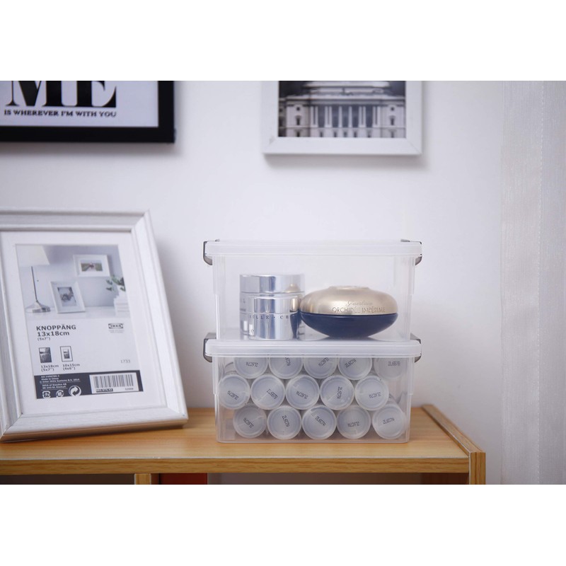 Citylife 1.3 QT 6 Pack Small Storage Bins Plastic Storage