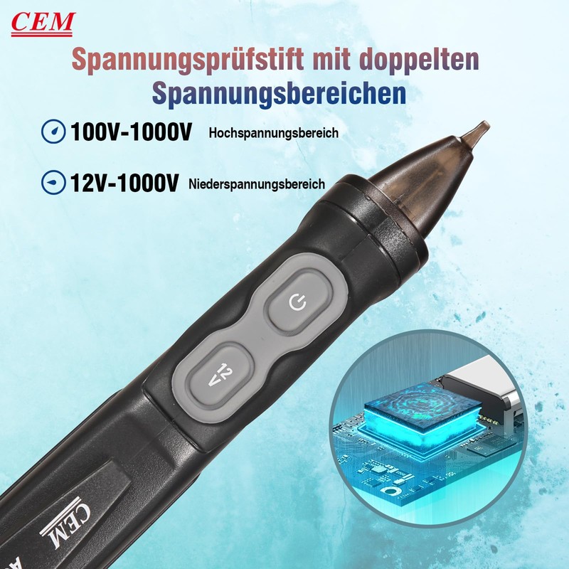 CEM AC-15EX Non-Contact AC Voltage Tester with LED Signal Lamp