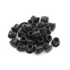 Black Nylon Hole Plugs Fits 1/4" Opening - Domed Textured