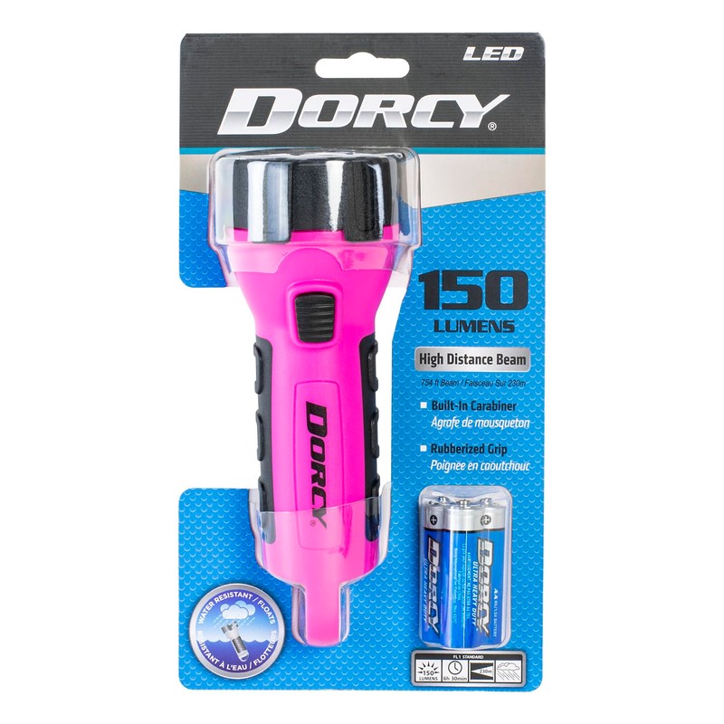 Dorcy 55 Lumen Floating Water Resistant LED Flashlight with Carabineer
