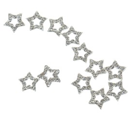 minkissy 2sets Star Nail Charms Metal Nail Charms for Manicure Rhinestone Set Decorative Star 12pcs*2