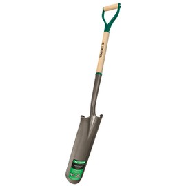Truper 31284 Tru Tough 16-Inch Drain Spade, Steel D-Handle, 30-Inch