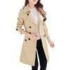 NANJUN Women's Double Breasted Trench Coat Overcoat (khaki 6)
