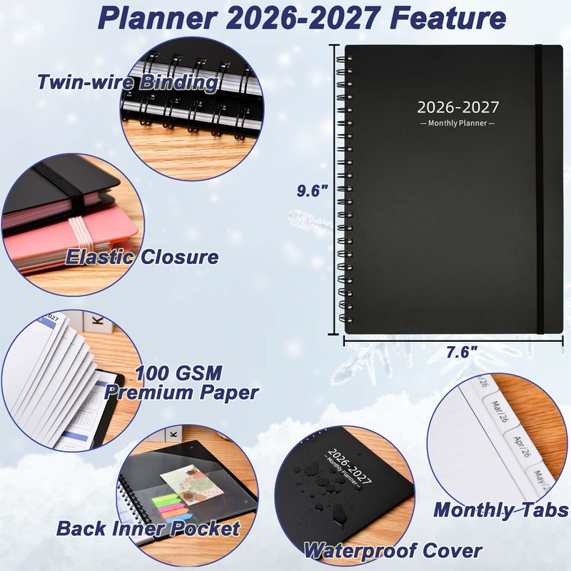 Monthly Planner 2026-2027 (7.6'' x 9.6''), from Jul 2026-Dec 2027,