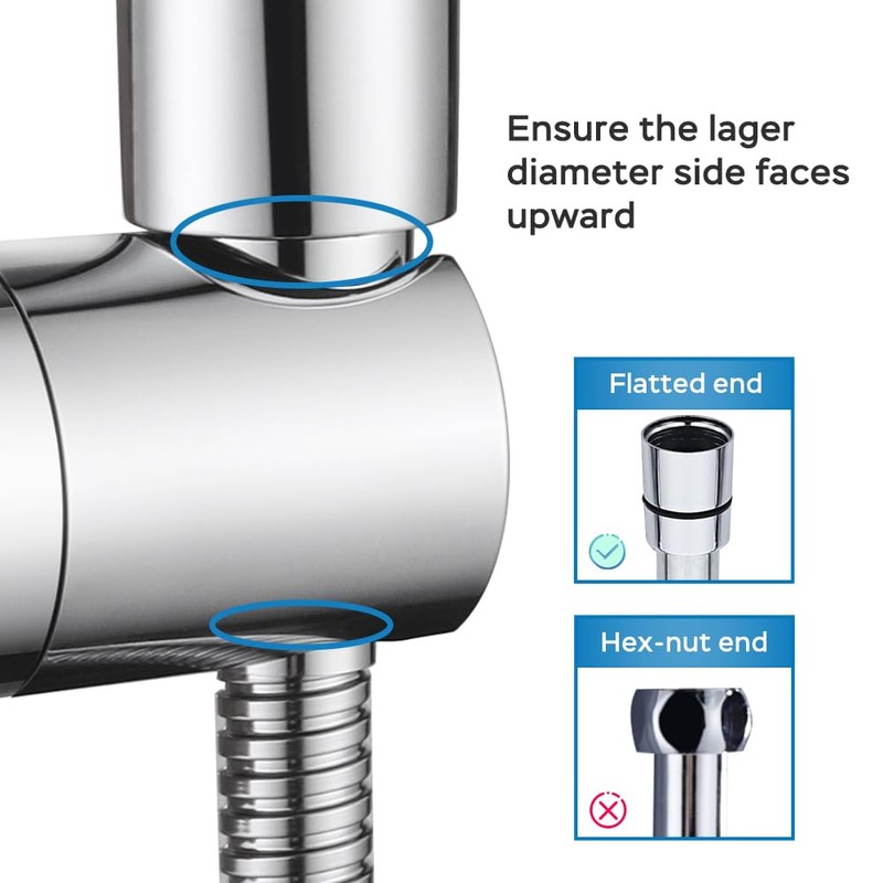 Decaura Shower Head Holder for 25mm Slide Bar, Plastic Swivel