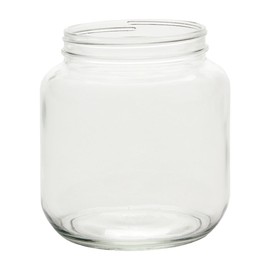 North Mountain Supply Nms A0064-00 - 1 White Plastic 1/2 Gallon Glass Wide-Mouth Fermentation/Canning Jar with 110mm White Plastic Lid
