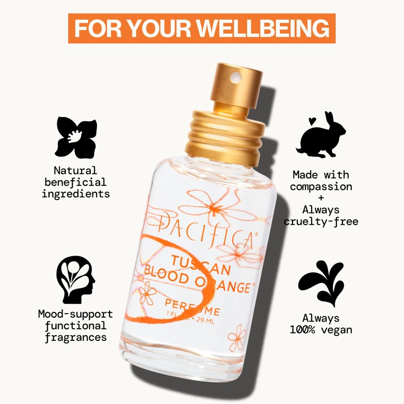 Pacifica Tuscan Blood Orange Perfume Spray for Women - Vegan,