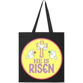 inktastic He Is Risen for Easter Tote Bag Black 290a5