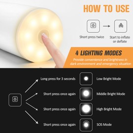 Mini Air Pump with Light 1300mAh Rechargeable Air Pump Wireless Electric Inflation Pump for Air Mattress Swimming Rings Inflatable Beds