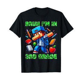 Bruh I'm in 3rd Grade Dabbing Gamer Back to School Gaming T-Shirt