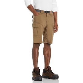Smith's Workwear Men's Belted Stretch Gusset Work Short, Light Bark, 38