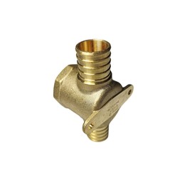 1 PIECE XFITTING 1" PEX X 1" PEX X 1" FEMALE DROP EAR TEE, BRASS CRIMP FITTINGS - BRASS