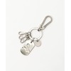 agnes b ZH12B-01 Men's Key Chain, Silver