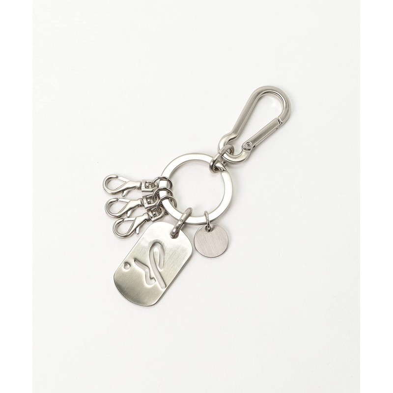 agnes b ZH12B-01 Men's Key Chain, Silver