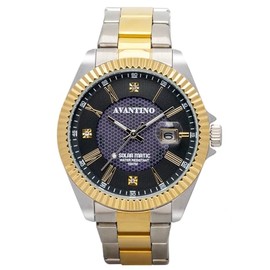 [クレファー] 腕時計 アナログ メンズ ソーラー アバンティーノ シルバー AV-AM404-BKT