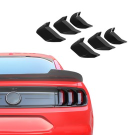 CheroCar for Mustang Tail Light Lamp Cover Guard Trim Frame Bezels Decoration Compatible with Ford Mustang 2018 2019 2020 2021 2022 2023 2024 2025+,Exterior Accessories Smoked Black 6Pcs