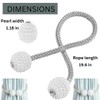 Metazonix - 4pcs Magnetic Curtain Tiebacks - Tie Backs for