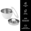 S'well Stainless Steel Salad Bowl Kit 64oz, Moonstone, Comes with