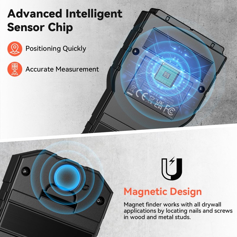 Stud Finder, Preciva Wall Scanner-8 in 1 Multifunctional Wall Detector