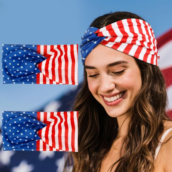 4th of July Headbands for Women: Patriotic American Flag Head