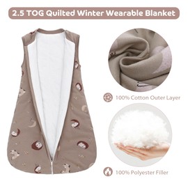 Baby Sleeping Bag Winter 2.5 TOG Sleeveless Warm Baby Winter Sleeping Bag Soft Baby Sleeping Bag Newborn 0-18 Months, Rabbit