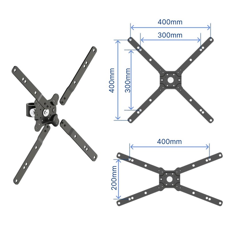 Cotytech 32 to 50" Rotating Quick Release TV Wall Mount