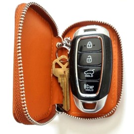 Ford Car Remote Case Holder / Tan  Faux Leather