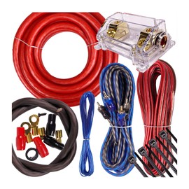 Complete 5000W to 8000W Gravity 0 Gauge Amplifier Installation Wiring Kit Amp PK3 0 Ga Red - for Installer and DIY Hobbyist - Perfect for Car/Truck/Motorcycle/RV/ATV