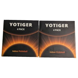 YOTIGER 8-Pcs Indoor Pickleball Balls 26 Holes High Bounce Durable, Orange