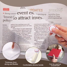 5X Magnifying Sheet Full Page Magnifier for Reading, Portable Fresnel Lens Magnifier, Handheld Tool for Kids Seniors and Low Vision Persons (Gray)