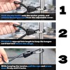 KJE 8Pcs 36" Adjustable Bungee Cords with Hooks - Black