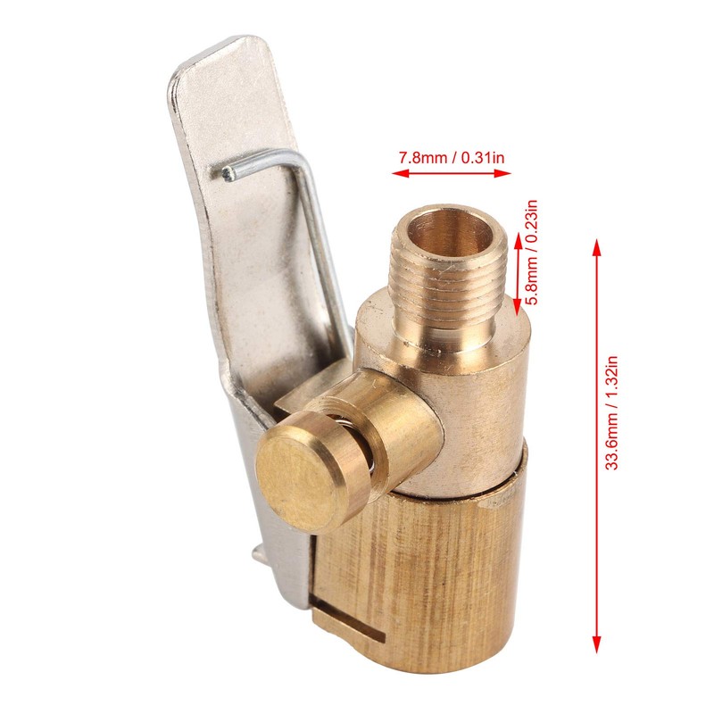 Luroze Mandril para inflar Llantas, Conveniente Conector de válvula de