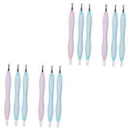FOMIYES 2sets Professional Manicure Tools Kit Nail Fork Set Cuticle Peeler Scraper Nail Dead Skin Remover 3pcs*2 Random Color