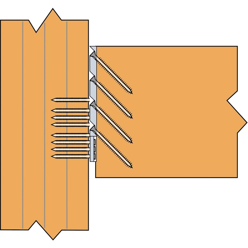 Simpson ETB Cross-Cut Wood Connector, Aluminium