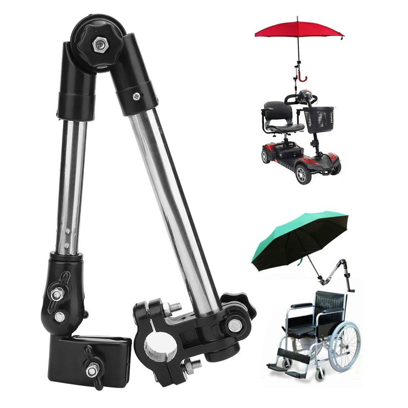 Umbrella Mount Holder, Wheelchair Stroller Umbrella Attachment Handle Bar Holder