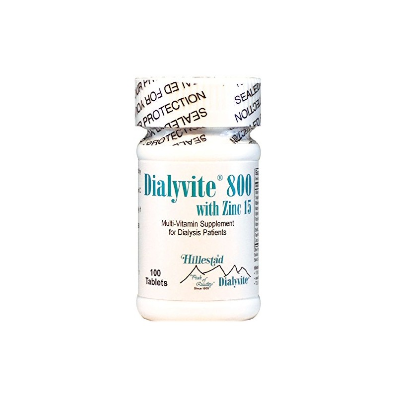 Dialyvite 800 with Zinc 15 mg. - 100 Tabs (Renal