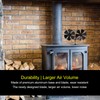 6 Blades Heat Powered Stove Fan Dual Head Fireplace Fan