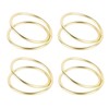 12pcs Spiral Napkin Rings Matte Gold Electroplating Prevent Fading Table