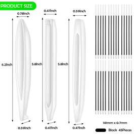 3 Pieces Pen Resin Mold, Epoxy Resin Molds with 45 Pieces Ink Pen Refills,Ballpoint Pen Silicone Molds Resin Casting Molds for DIY Resin Crafts Making and Student Gift